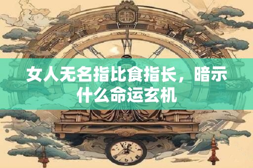 女人无名指比食指长，暗示什么命运玄机