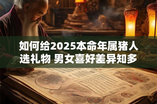 如何给2025本命年属猪人选礼物 男女喜好差异知多少