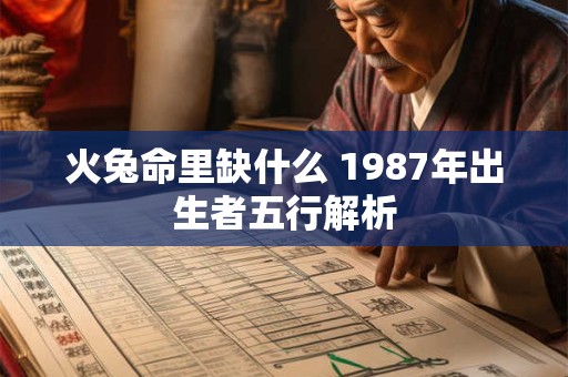 火兔命里缺什么 1987年出生者五行解析