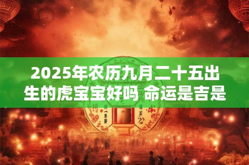 2025年农历九月二十五出生的虎宝宝好吗 命运是吉是凶