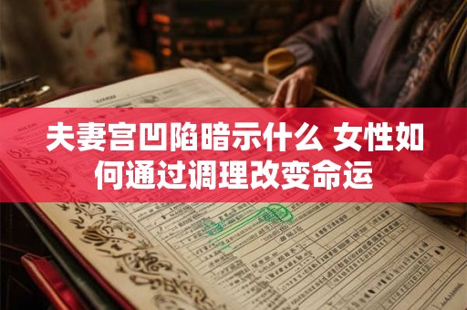 夫妻宫凹陷暗示什么 女性如何通过调理改变命运