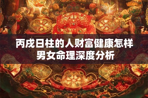 丙戌日柱的人财富健康怎样 男女命理深度分析