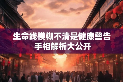 生命线模糊不清是健康警告 手相解析大公开