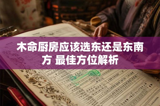 木命厨房应该选东还是东南方 最佳方位解析