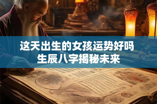 这天出生的女孩运势好吗 生辰八字揭秘未来