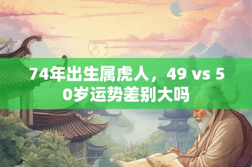 74年出生属虎人，49 vs 50岁运势差别大吗