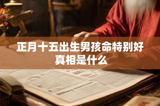 正月十五出生男孩命特别好 真相是什么 正月十五出生男孩命特别好 真相是什么