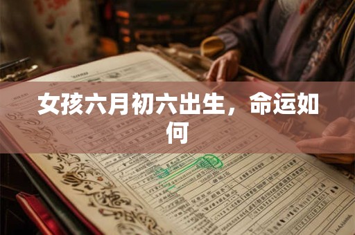 女孩六月初六出生，命运如何