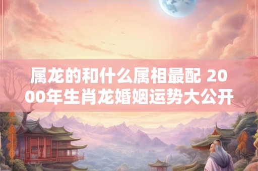 属龙的和什么属相最配 2000年生肖龙婚姻运势大公开 属龙的和什么属相最配 2000年生肖龙婚姻运势大公开