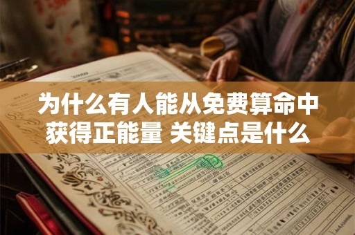 为什么有人能从免费算命中获得正能量 关键点是什么