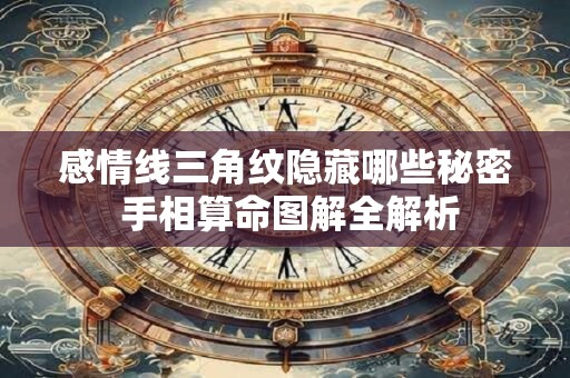 感情线三角纹隐藏哪些秘密 手相算命图解全解析