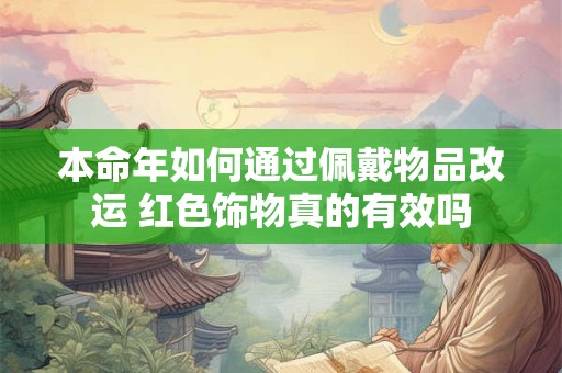 本命年如何通过佩戴物品改运 红色饰物真的有效吗