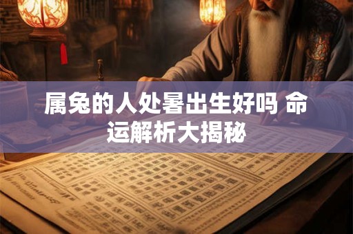 属兔的人处暑出生好吗 命运解析大揭秘