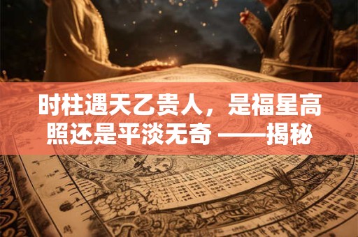时柱遇天乙贵人，是福星高照还是平淡无奇 ——揭秘贵人星的命运玄机