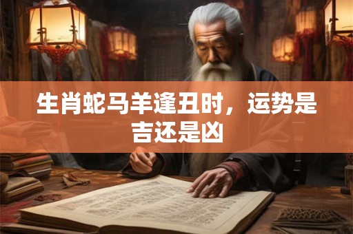 生肖蛇马羊逢丑时，运势是吉还是凶