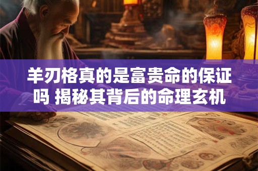 羊刃格真的是富贵命的保证吗 揭秘其背后的命理玄机