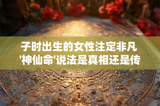 子时出生的女性注定非凡 '神仙命'说法是真相还是传说