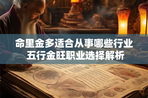 命里金多适合从事哪些行业 五行金旺职业选择解析