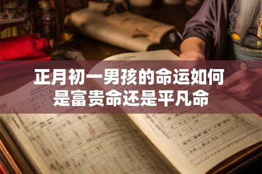 正月初一男孩的命运如何 是富贵命还是平凡命