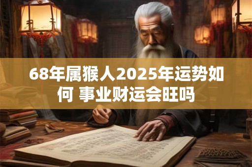 68年属猴人2025年运势如何 事业财运会旺吗
