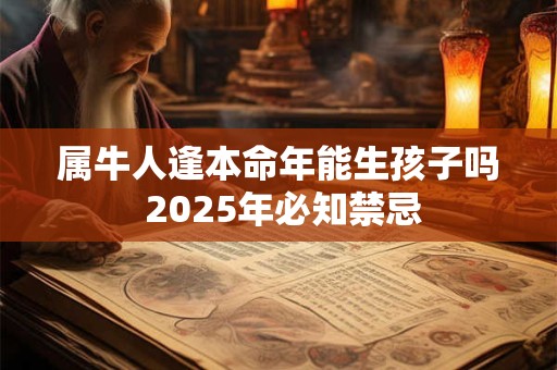 属牛人逢本命年能生孩子吗 2025年必知禁忌