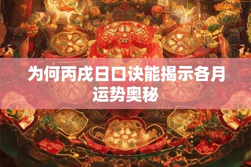 为何丙戌日口诀能揭示各月运势奥秘