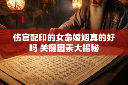 伤官配印的女命婚姻真的好吗 关键因素大揭秘