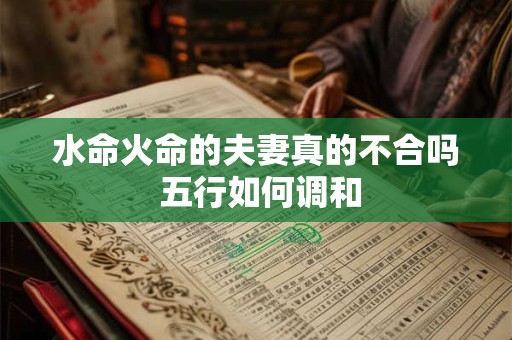 水命火命的夫妻真的不合吗 五行如何调和