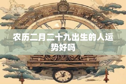 农历二月二十九出生的人运势好吗