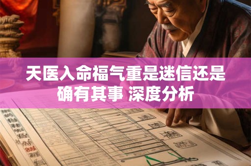 天医入命福气重是迷信还是确有其事 深度分析