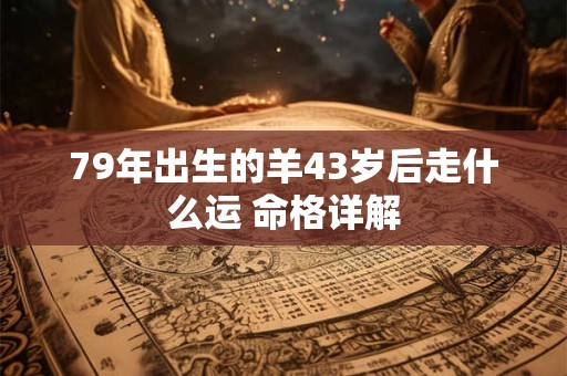 79年出生的羊43岁后走什么运 命格详解