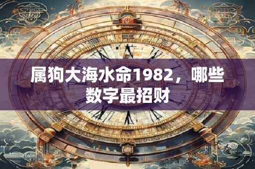 属狗大海水命1982，哪些数字最招财