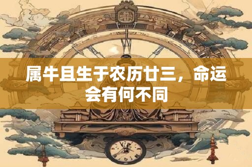 属牛且生于农历廿三，命运会有何不同