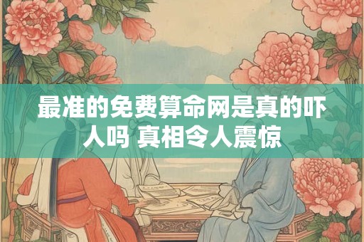 最准的免费算命网是真的吓人吗 真相令人震惊