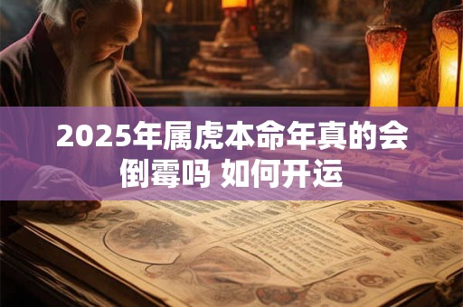 2025年属虎本命年真的会倒霉吗 如何开运
