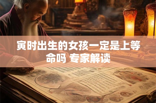 寅时出生的女孩一定是上等命吗 专家解读