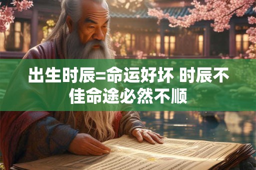 出生时辰=命运好坏 时辰不佳命途必然不顺