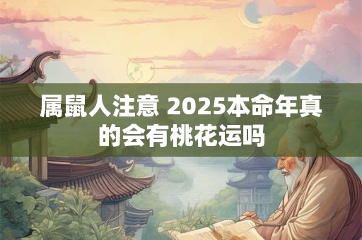 属鼠人注意 2025本命年真的会有桃花运吗
