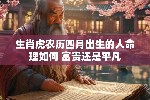 生肖虎农历四月出生的人命理如何 富贵还是平凡