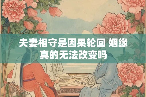 夫妻相守是因果轮回 姻缘真的无法改变吗