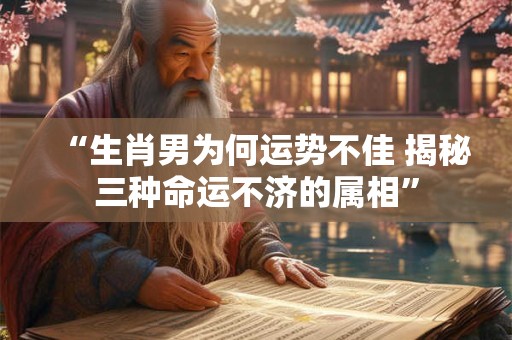 “生肖男为何运势不佳 揭秘三种命运不济的属相”