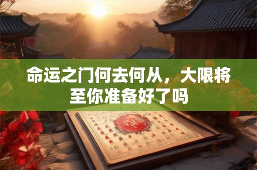 命运之门何去何从,大限将至你准备好了吗 命运之门何去何从,大限将至你准备好了吗