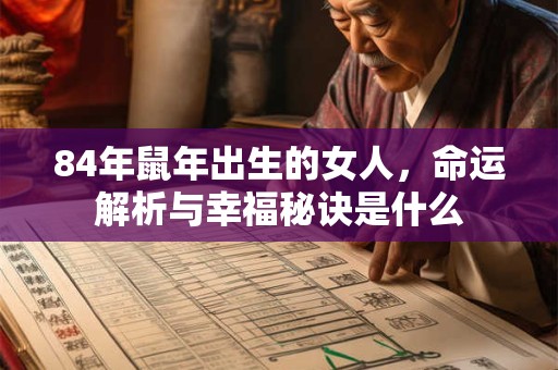 84年鼠年出生的女人，命运解析与幸福秘诀是什么