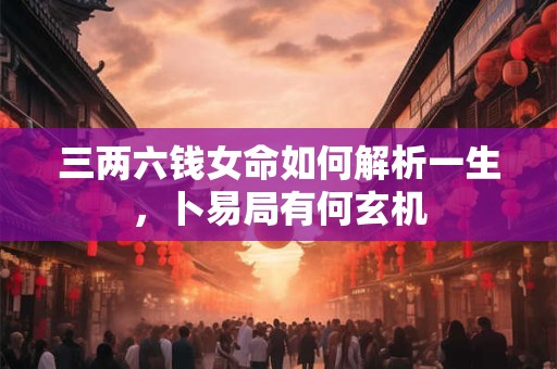 三两六钱女命如何解析一生，卜易局有何玄机