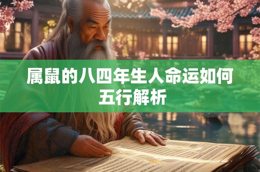 属鼠的八四年生人命运如何 五行解析