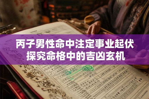 丙子男性命中注定事业起伏 探究命格中的吉凶玄机