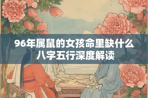 96年属鼠的女孩命里缺什么 八字五行深度解读