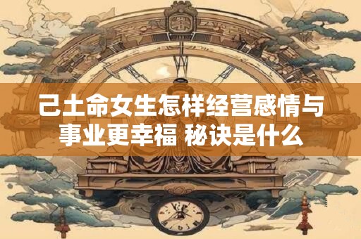 己土命女生怎样经营感情与事业更幸福 秘诀是什么