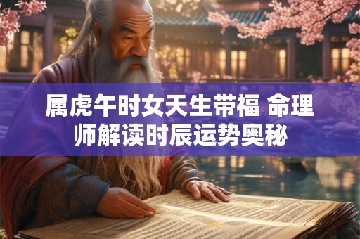 详细阅读:属虎午时女天生带福 命理师解读时辰运势奥秘 属虎午时女天生带福 命理师解读时辰运势奥秘