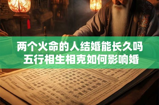 两个火命的人结婚能长久吗 五行相生相克如何影响婚姻